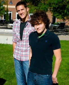 Queers and Allies Co-Presidents Andrew Nelson and Josh Plattner.  By: Evan Taylor.