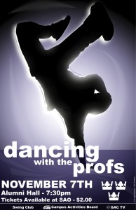This Saturday six professor-student dancer pairs will perform in the fourth annual Dancing with the Profs, in which all money raised is donated to the Saint Peter United Way. Submitted.