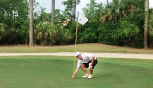 Junior Andrew Oakes makes a hole-in-one at Pete Dye’s Valley Course. Submitted