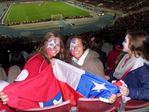 While futbol is extremely popular in Chile, this game against Venezuela was especially popular due to the historic rivalry between the two teams. Submitted