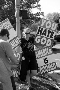 Members of the Westboro Baptist Church picketed Shepard’s funeral. Creative Commons