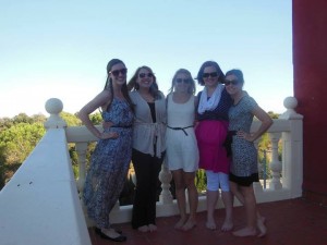 From left to right: Rachel Smetana, Grace Haugen, Sarah Martin, Kara Peterson, Nicole Haglund, and Joe Thomas (not pictured) will teach at the Sotogrande International School for seven weeks. There are 42 nationalities represented at the school which teaches students from ages 3 to 18. Submitted 