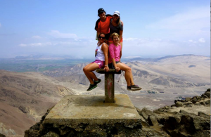 Students studying abroad in Peru for J-Term 2014 show off their climbing skills. Submitted