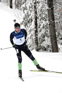 Tyler embarked on the skiing portion of the Biathlon at the Junior World Championships trials earlier this winter. Submitted