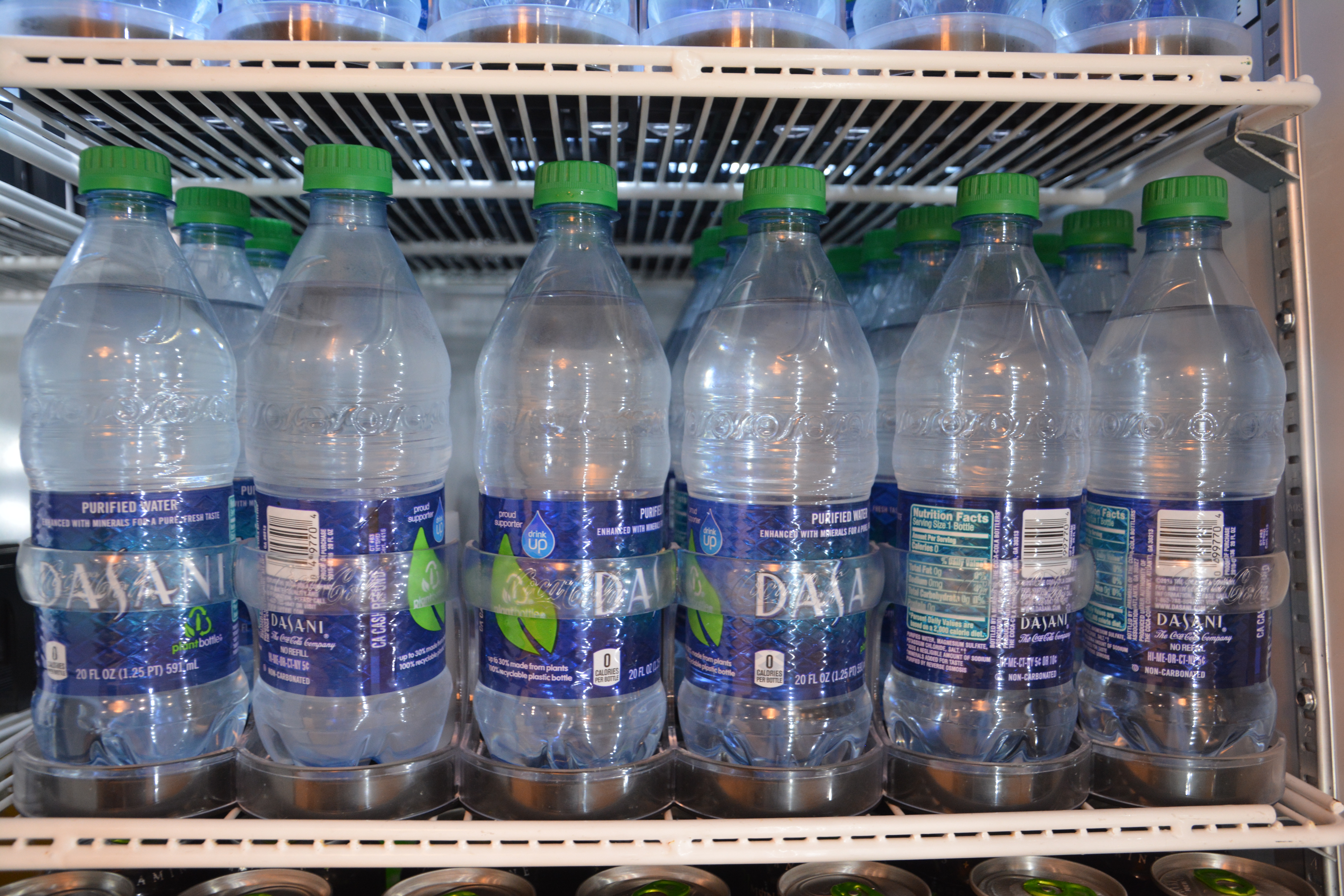 The cooler in the Marketplace offers Dasani water, a sub set of Coca-Cola.