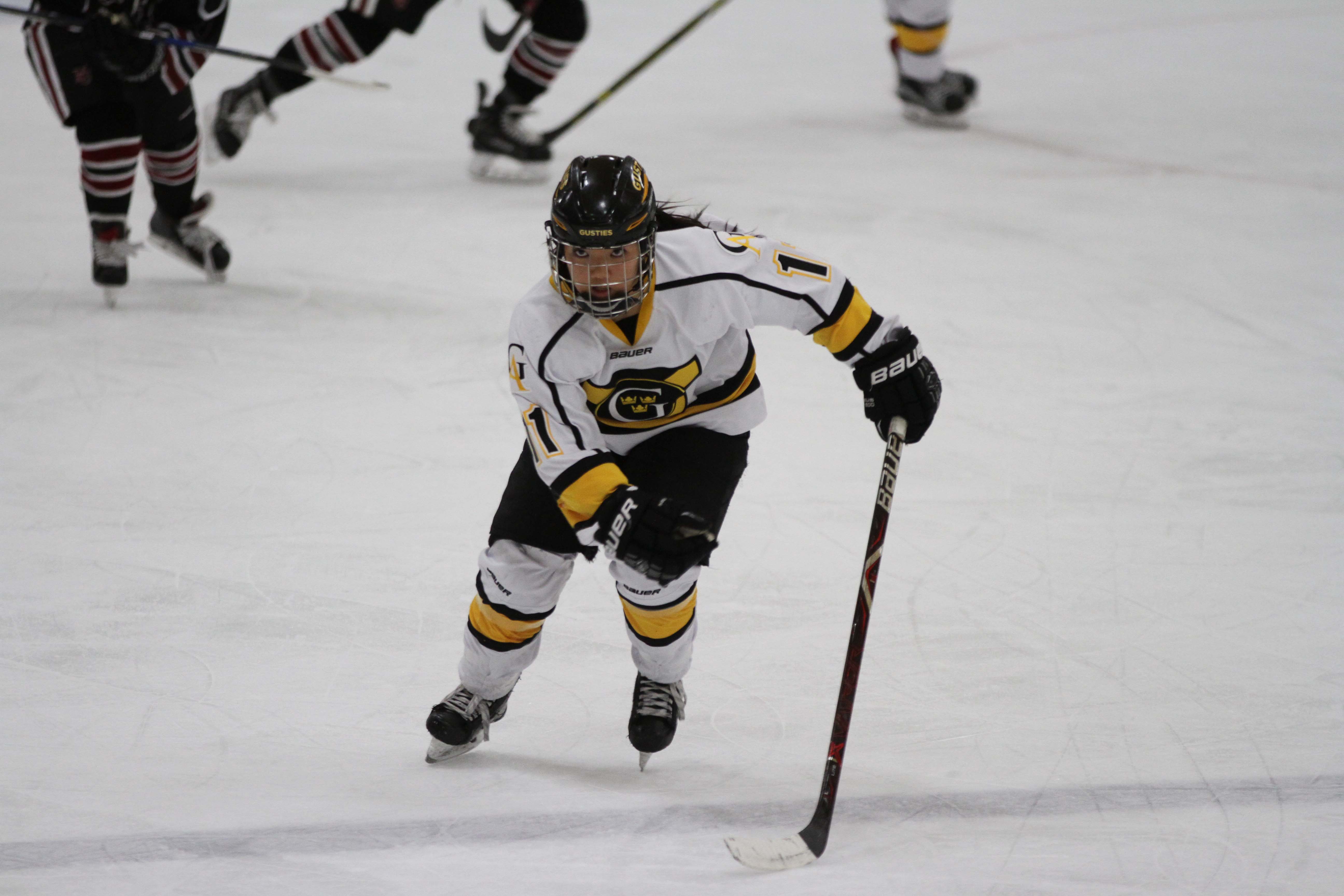 Junior Captain Amelia Vosen competes in a game last season. The Gusties have high expectations for their season, coming in at No. 8 in the preseason poll.