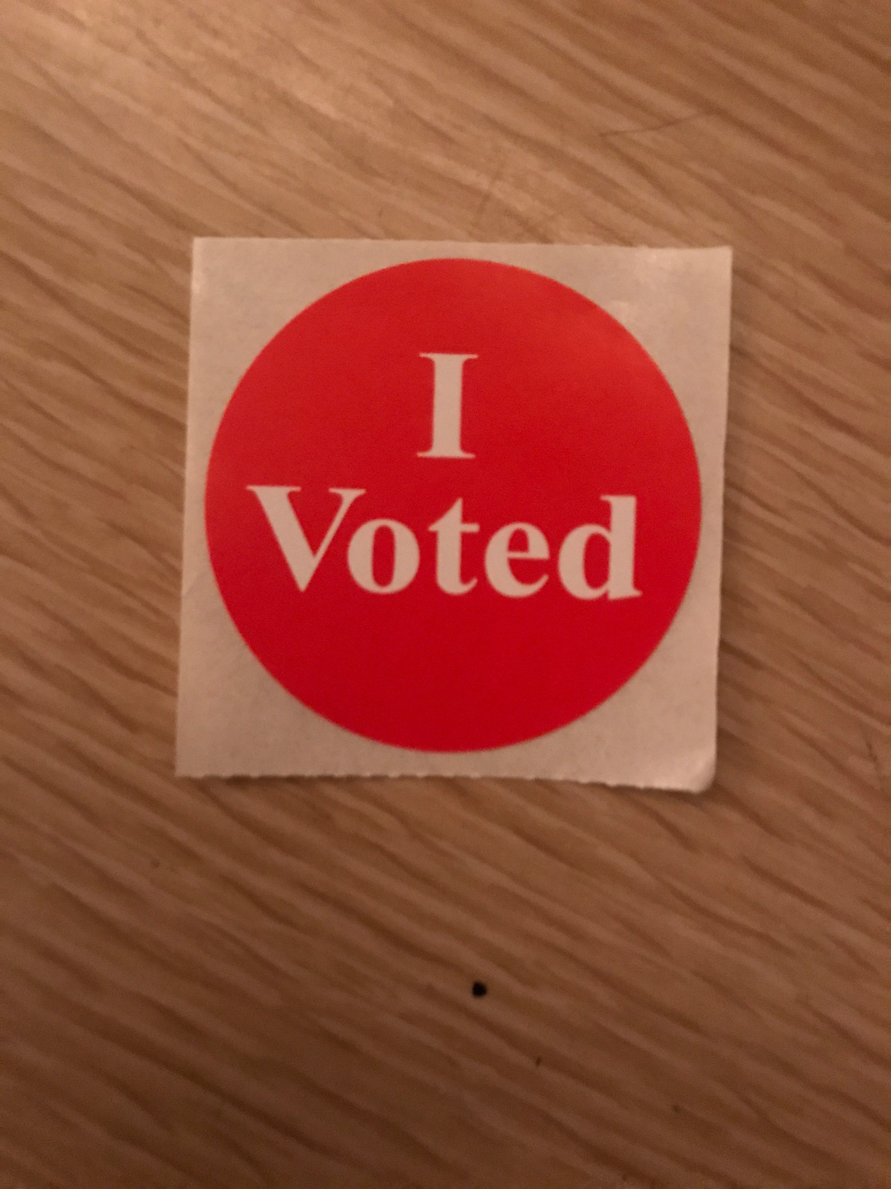 Voting stickers are a symbol of doing one’s civic duty on Election Day.