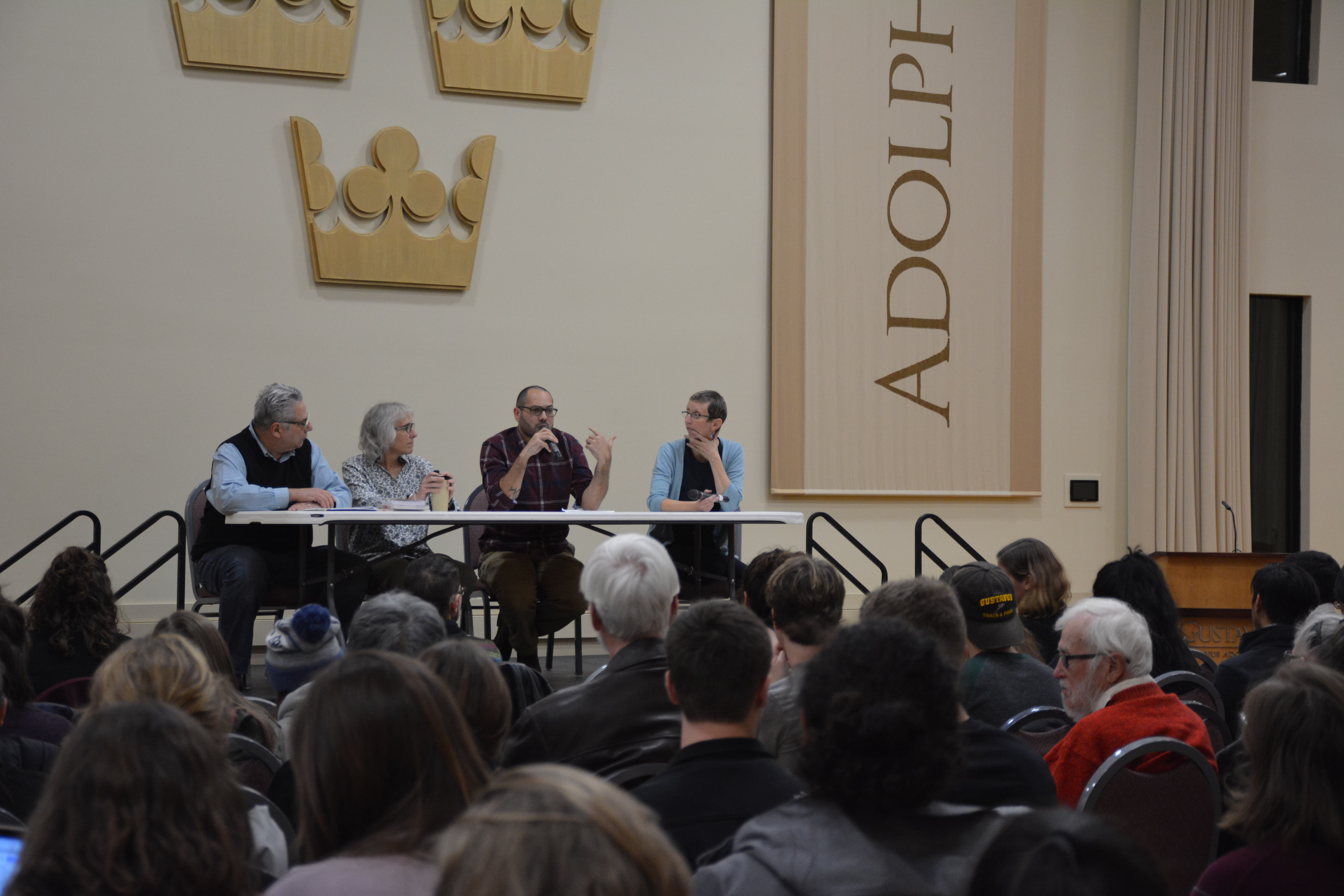 Four panelists from different departments volunteered for the event based on their interest in the topic.