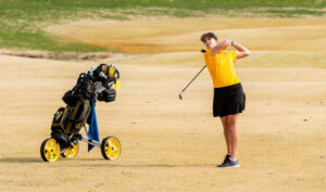 First-year Sydney Regalado competes at the Royal Match invitational.