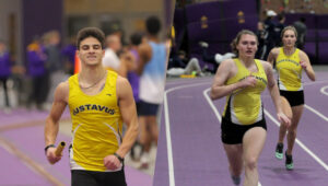 A pair of Gusties compete in the MSU Invite Feb. 21.