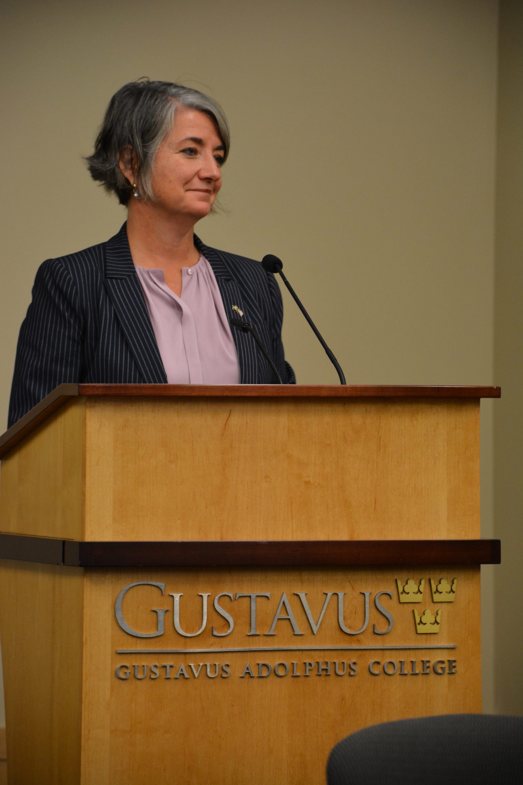 Swedish Ambassador visited the Gustavus campus on Monday morning.