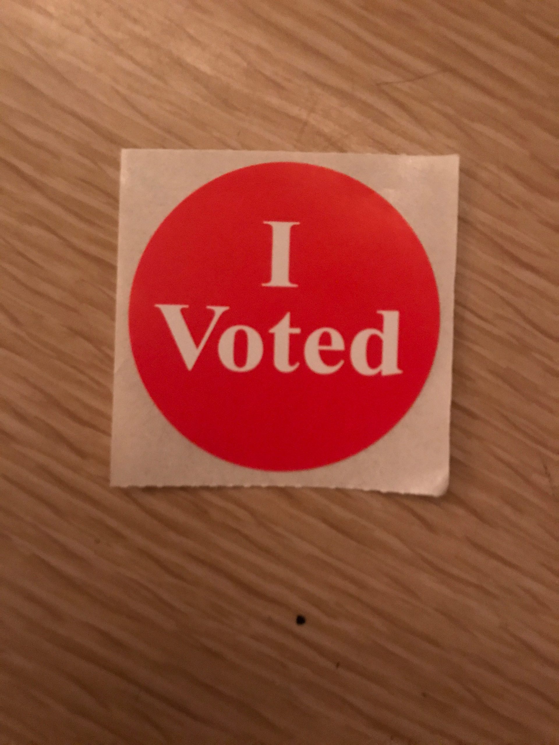 Voting stickers are a symbol of doing one’s civic duty on Election Day.