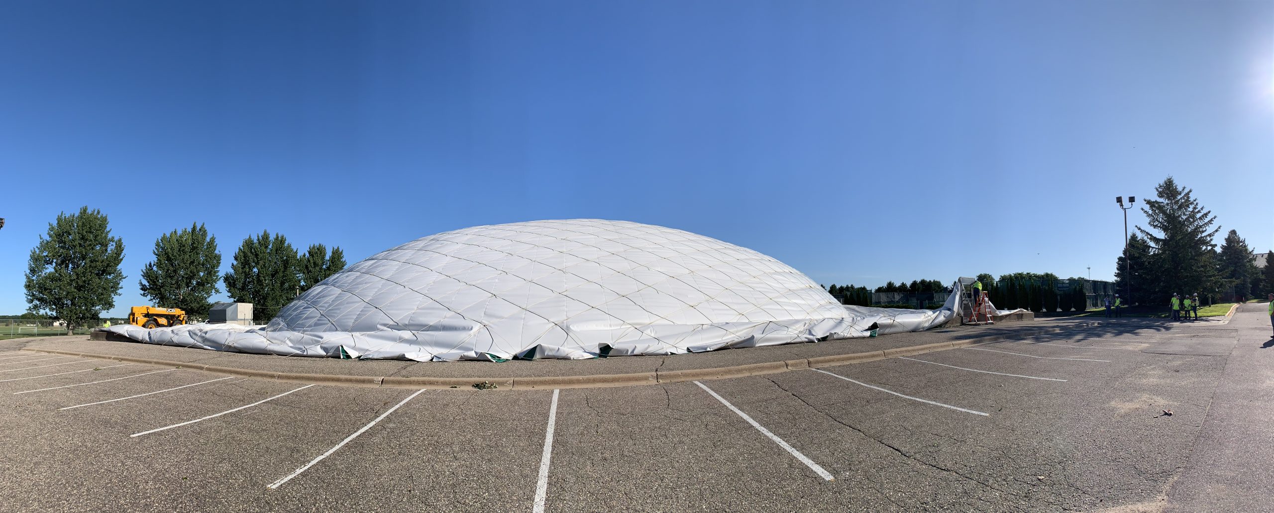 Swanson Tennis Center during deflation.