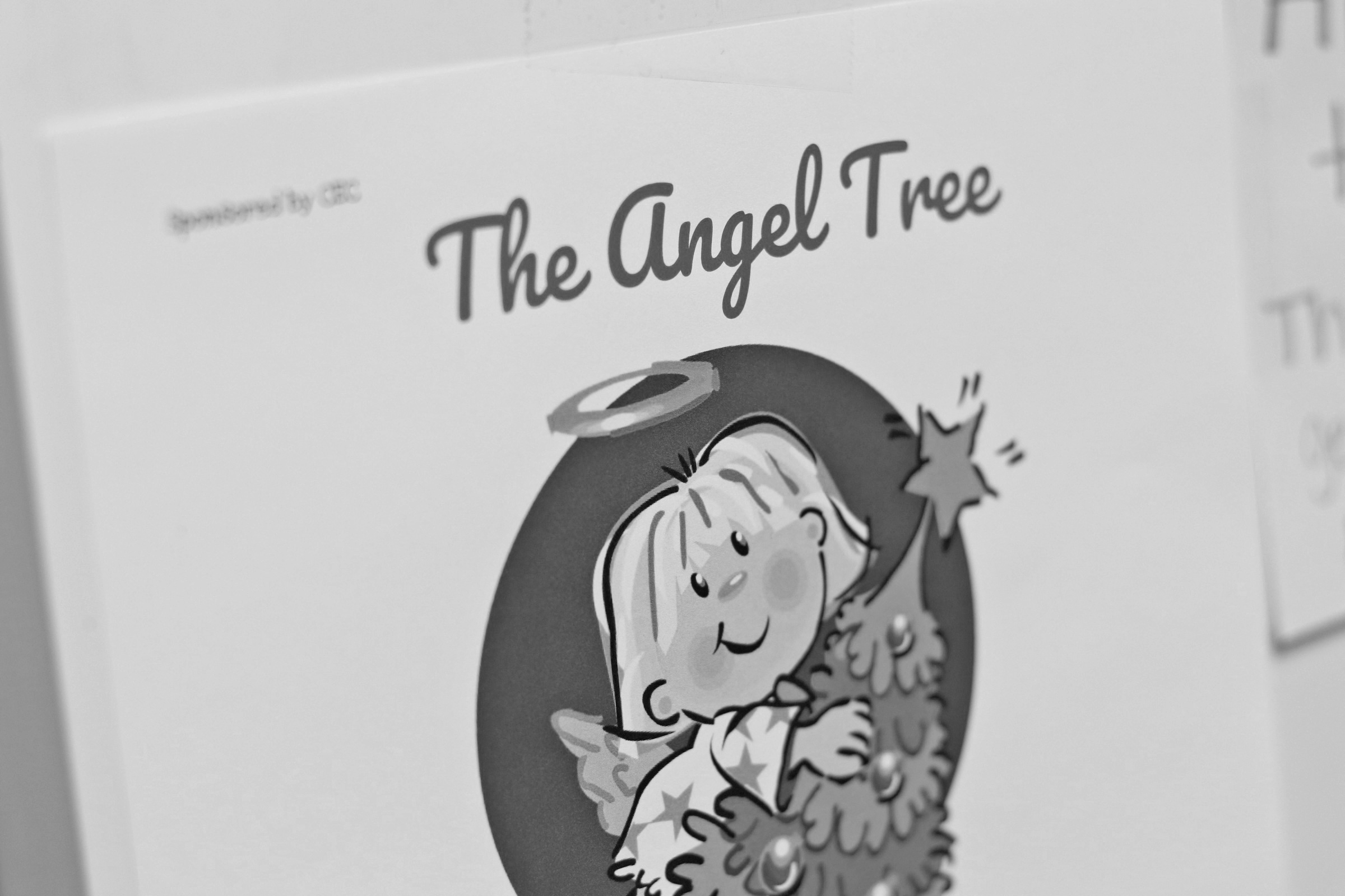 The Holiday Angel Tree can be found outside the Community Engagement Center office.